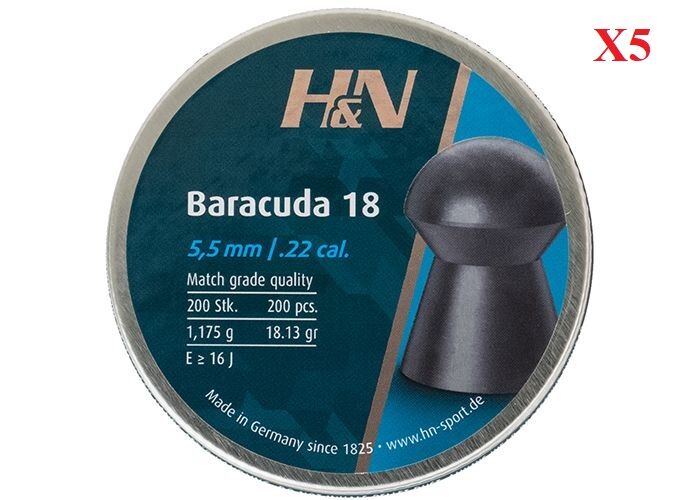 HN Baracuda 18.13 Grain 5.52 mm Havalı Saçma (5 Adet)