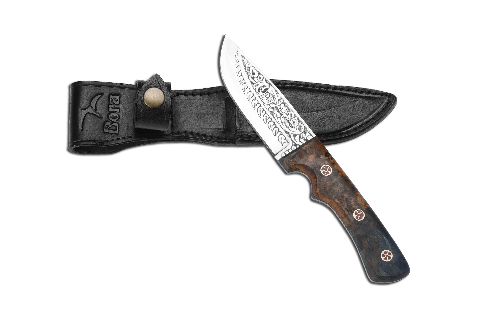 Bora 304 Marten Stabilize Saplı Gravürlü Bıçak