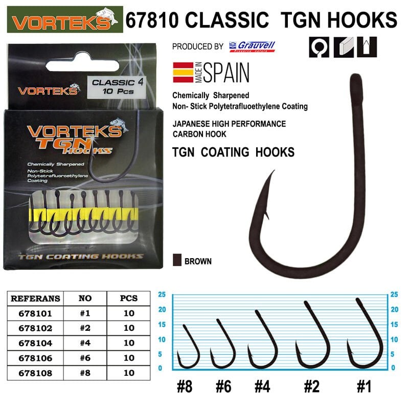 Vorteks 67810 Classic Tgn Sazan İğnesi 10 Adet