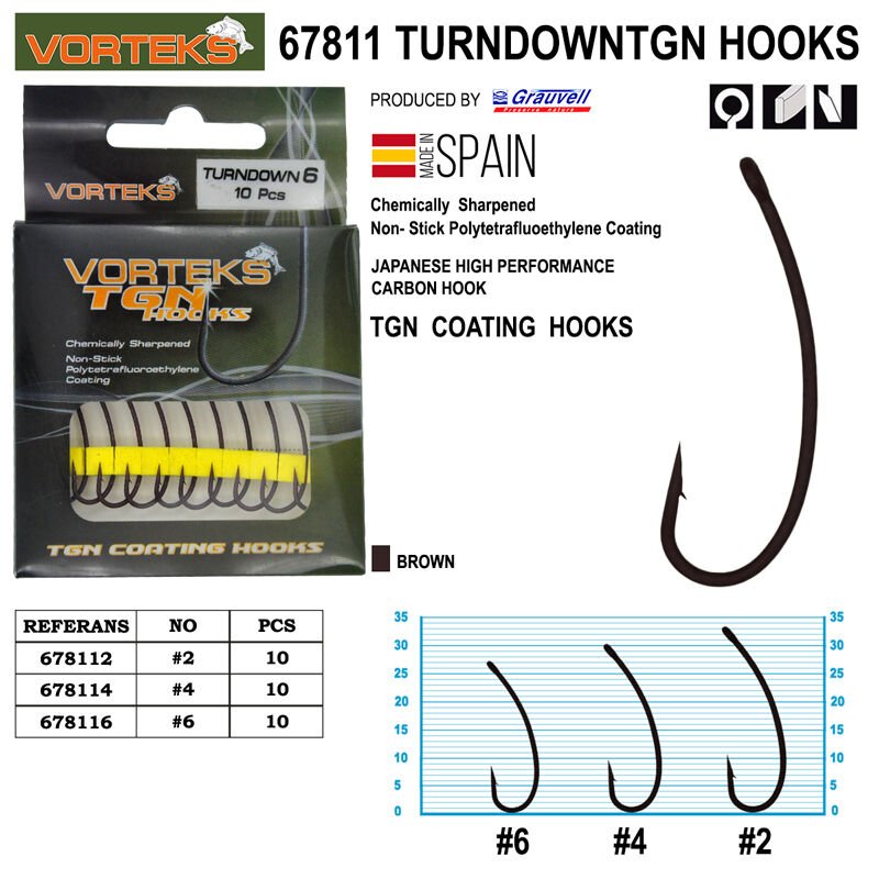 Vorteks 67811 Turndown Tgn Sazan İğnesi 10 Adet