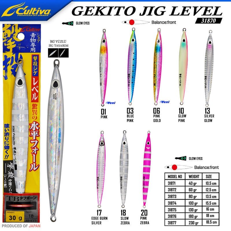 Cultiva JİG 31870 Gekito Jig Level 30g 9.5 cm