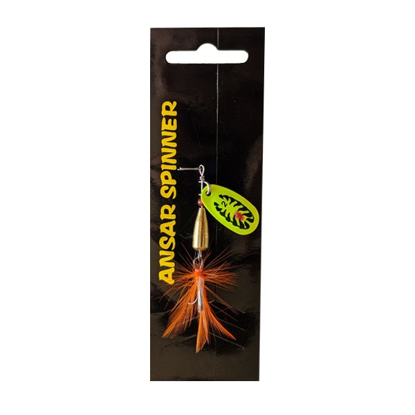 Ansar Tüylü Spinner Kaşık Fosforlu Yeşil/Sinek No: 2