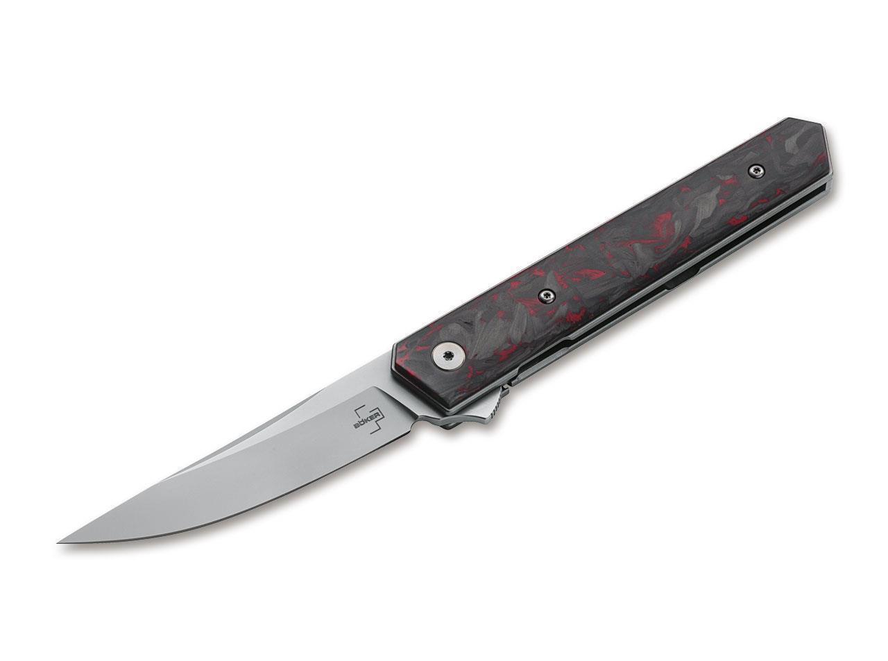 Böker Plus Kwaiken Flipper Red Marble Carbon Çakı