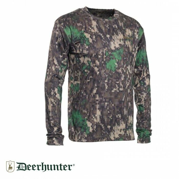 T. S.K.DEERHUNTER Trail Orman Kamuflaj Tişört L/S 80 S