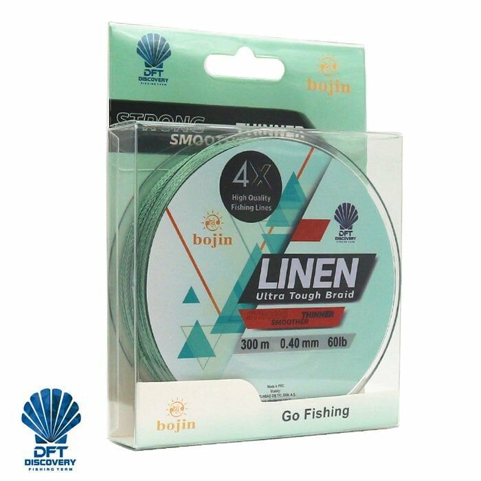 DFT Bojin 4X Linen İp Misina 0.40 mm 300 m Yeşil