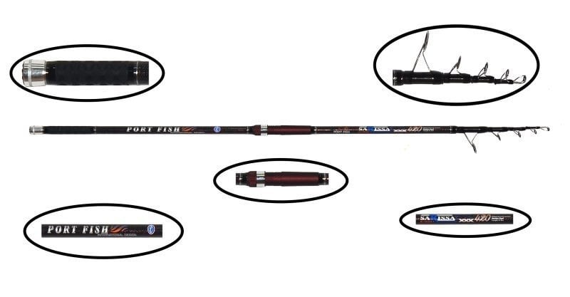 Portfish Sarissa 450 cm Surf Olta Kamışı Karbon Halka 250 gr