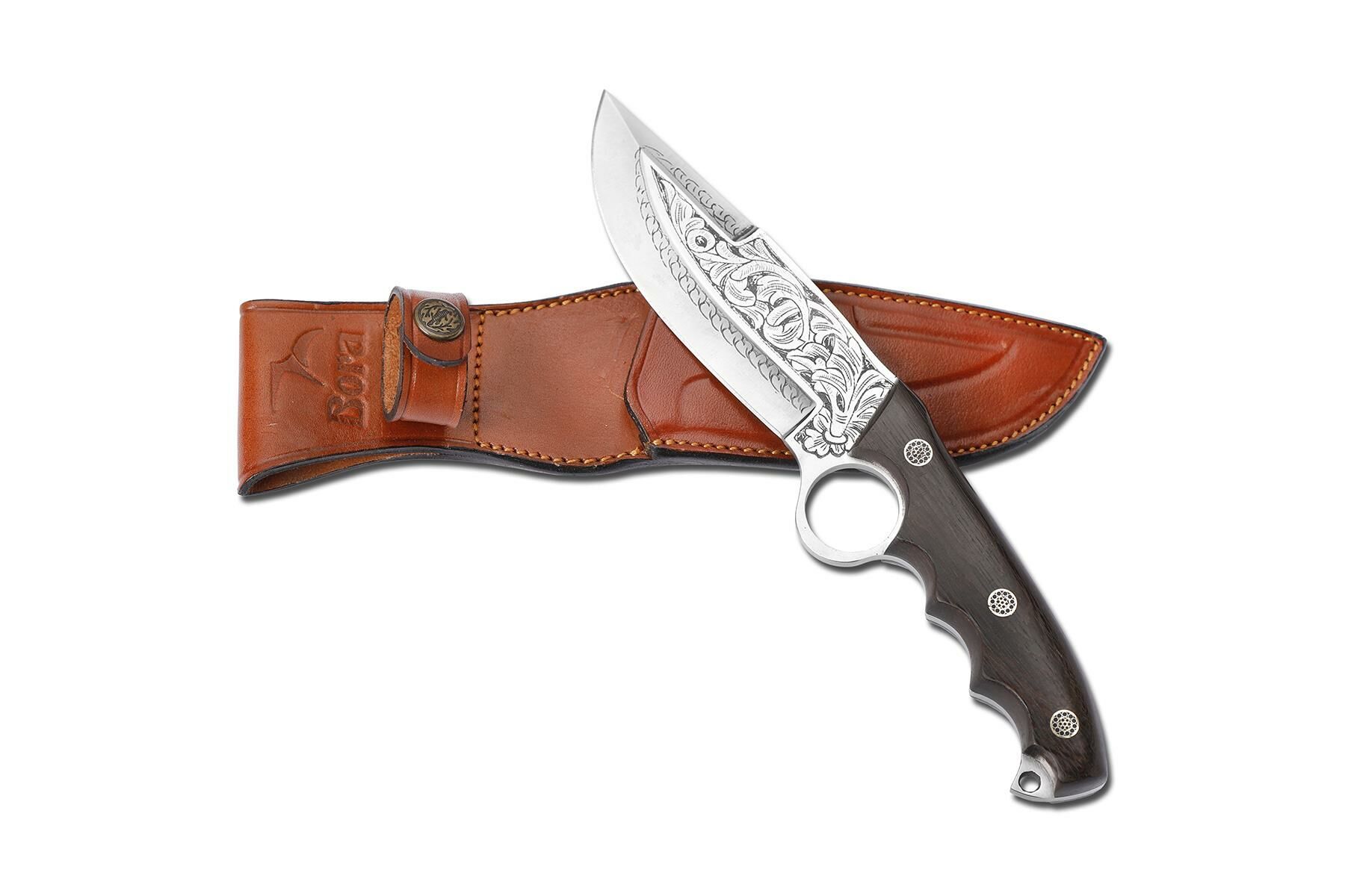 Bora 508 Wild Boar Grenadil Sap Gravürlü Bıçak