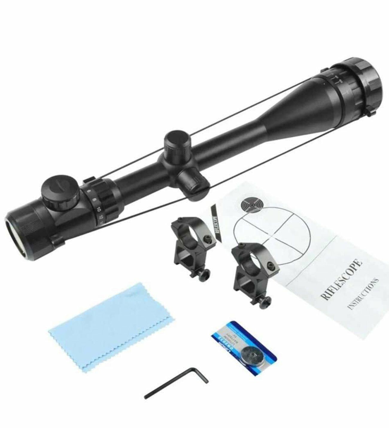 Spike 6-24x50 AOEG Tüfek Dürbünü Çift Işık Kırmızı Yeşil Kaynaklı Zoomlu