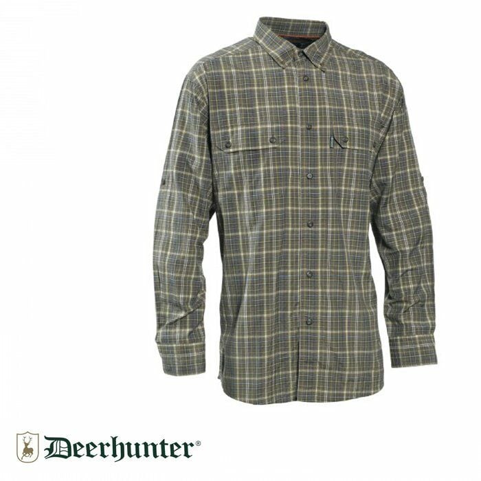 T. S.K.DEERHUNTER Elliott 399 Bambu Kareli Uzun.Kol Gömlek 43/44