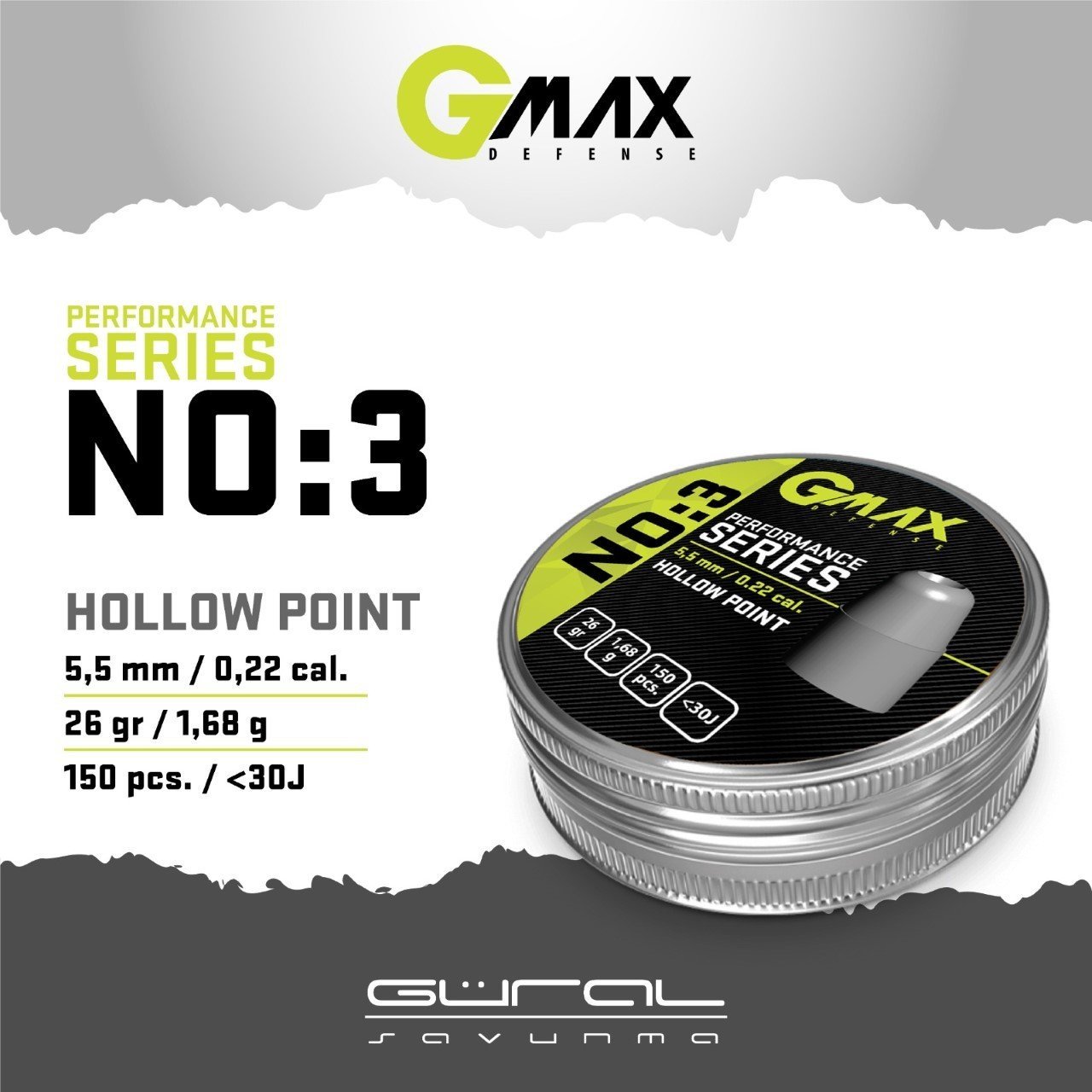Gmax No:3 Performance Series 5,5 Havalı Saçma