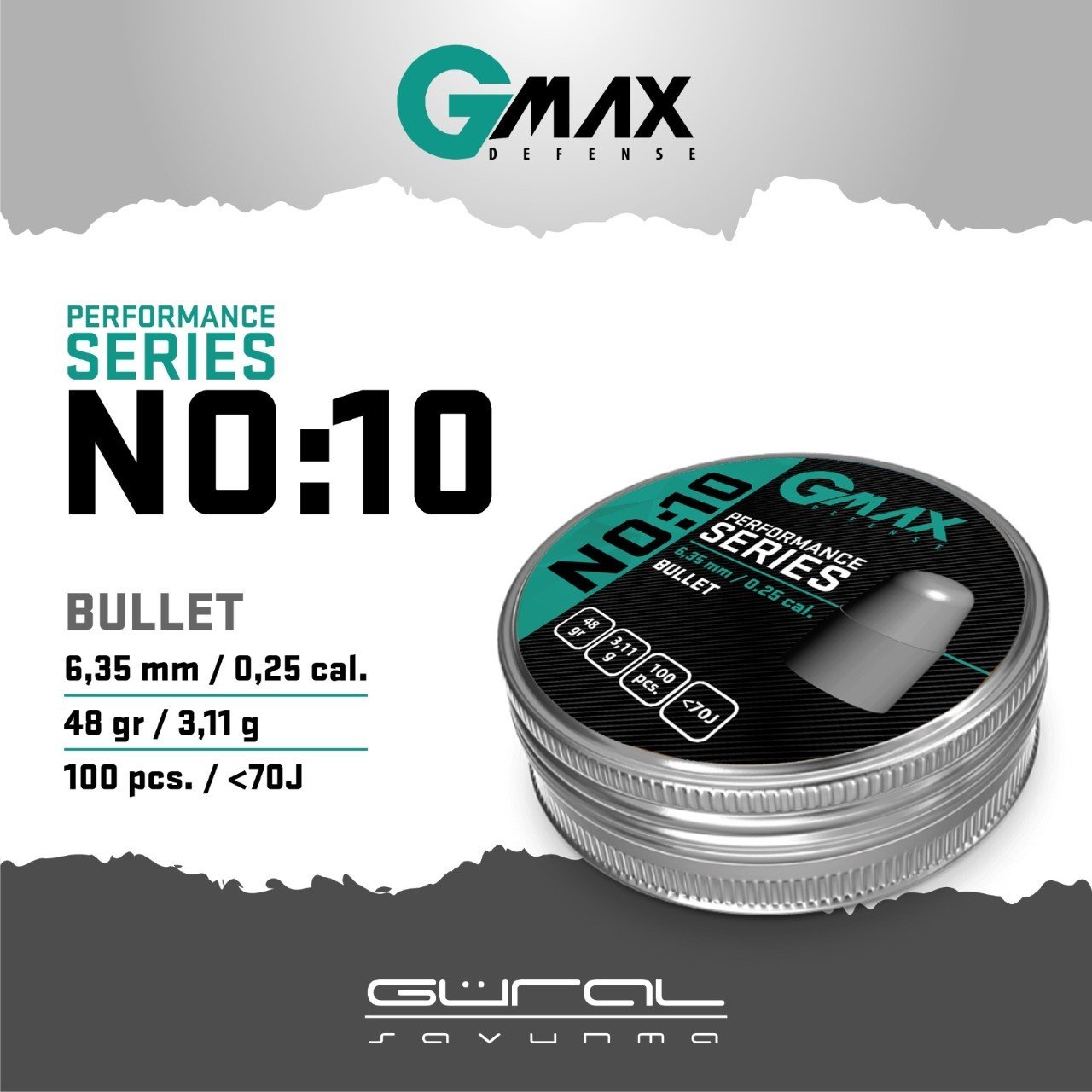 Gmax No:10 Performance Series 6,35 Havalı Saçma