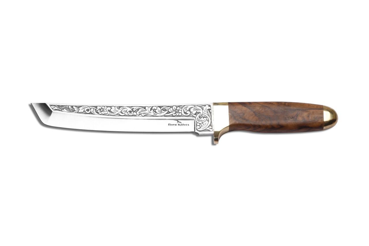 Bora 501 C Tanto Ceviz Saplı Gravürlü Bıçak