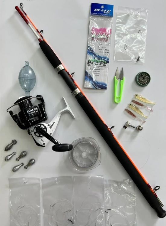 Bauer Makine 2 Parça Dolgu Uç Tekne Olta Takımı Seti