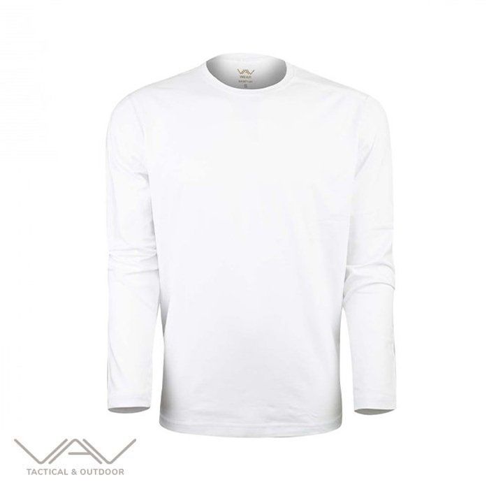 VAV Baseti-04 Uzun Kol Sweatshirt Beyaz S