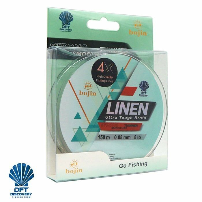 DFT Bojin 4X Linen İp Misina 0.08 mm 150 m Yeşil