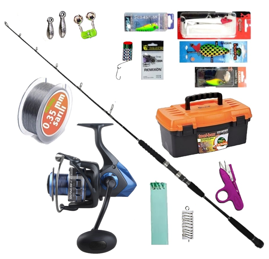 Okuma Cavalla 159cm Kamış & Okuma Safina SW-X SNW-6000A Derin Su Jig Olta Seti