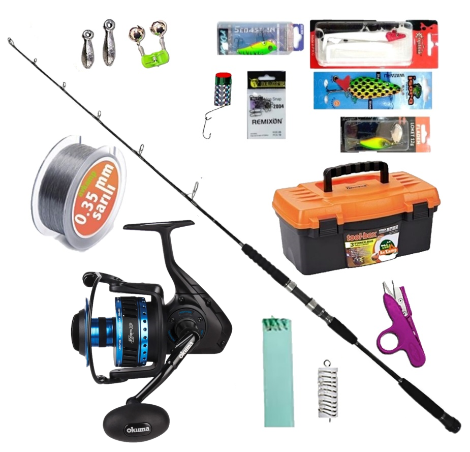 Okuma Cavalla 159cm Kamış & Okuma Azores ZXP-6000 Derin Su Jig Olta Seti