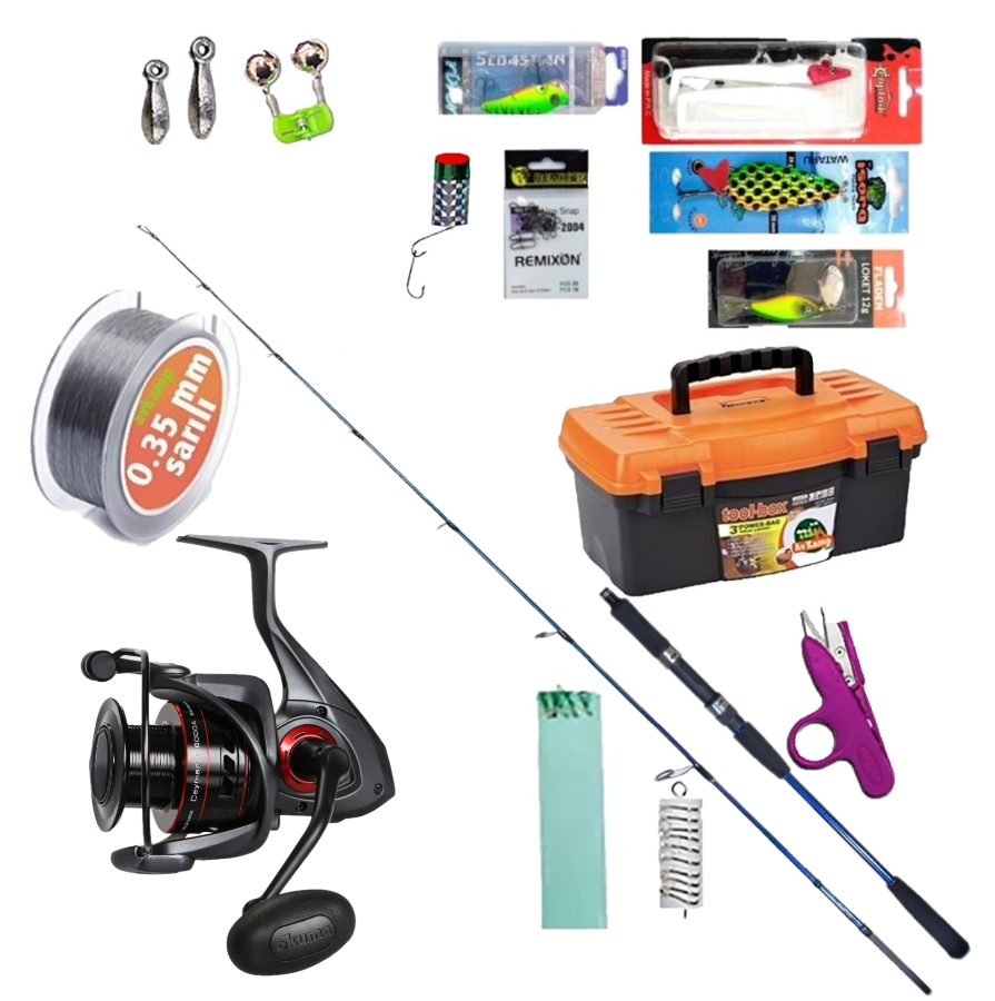 Ryuji Strobe 198 cm Jig Kamış & Okuma Ceymar Derin Su Jig Olta Seti