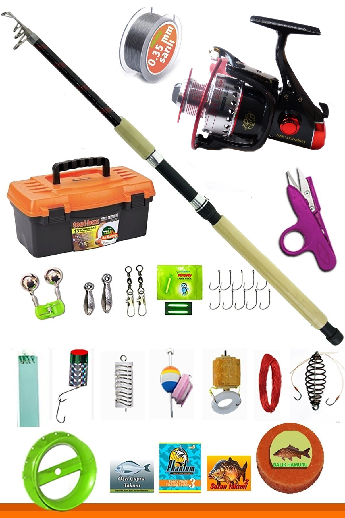 Ryobi Ecusima 8000 Profesyonel Kıyı Olta Seti