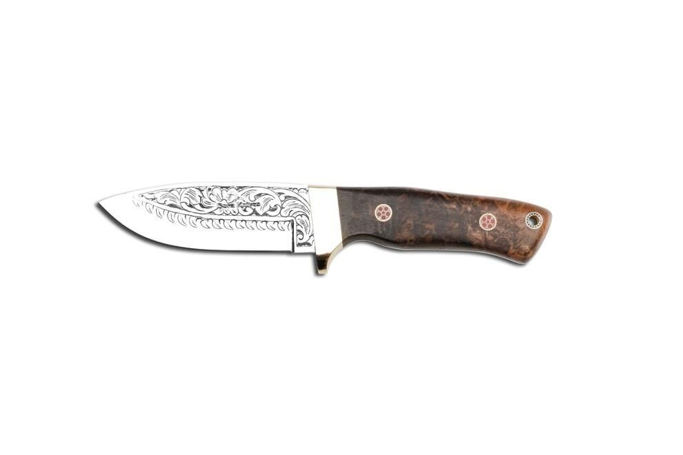 Bora 418 Kök Ceviz Ağacı Saplı Gravürlü Wild Boar Bıçak