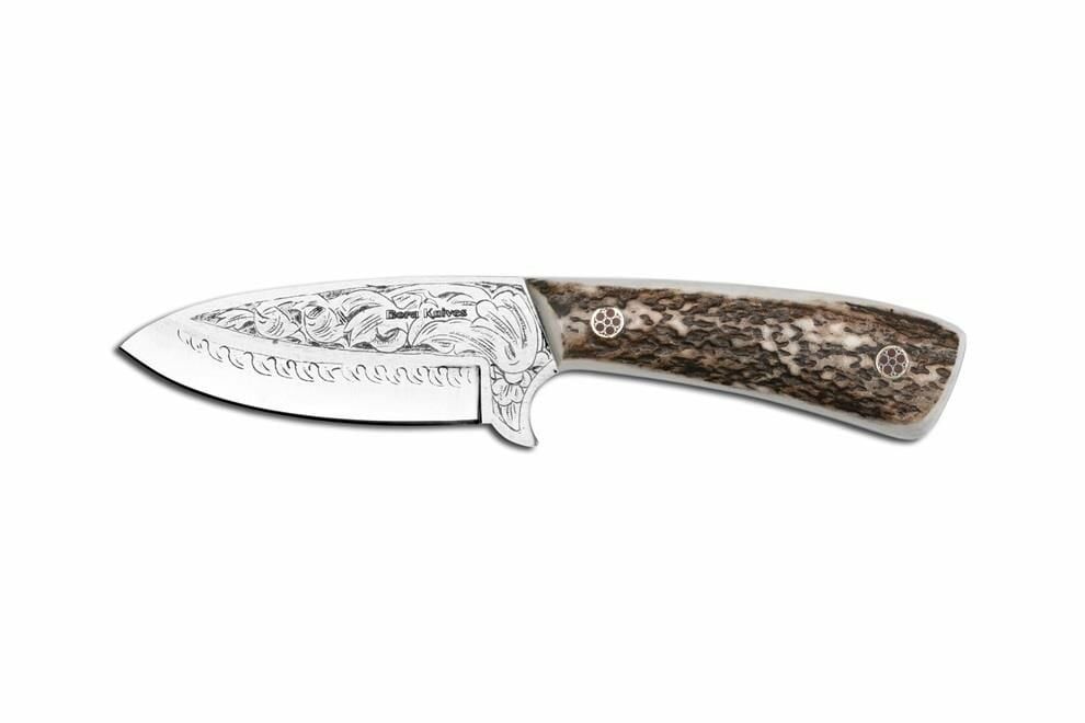 Bora 408 Boynuz Saplı Gravürlü Leopard Bıçak