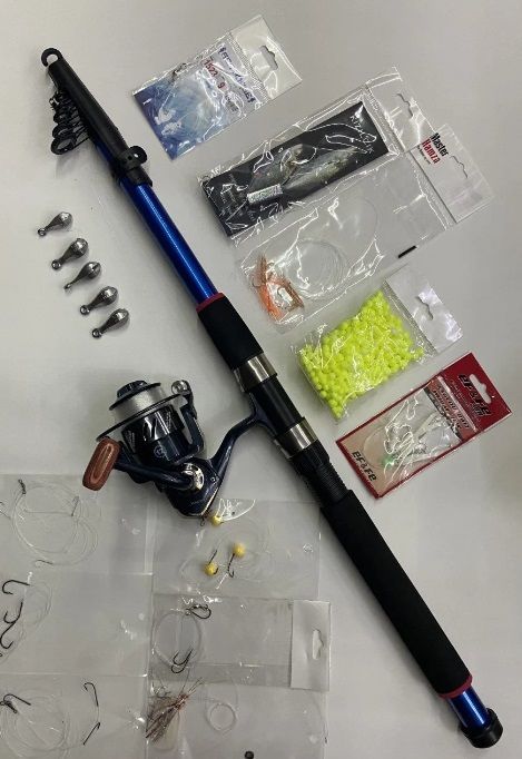 12 Bilyeli Misinası Sarılı Olta Makinesi Ve 3 Metre Kaliteli Kamış Seti