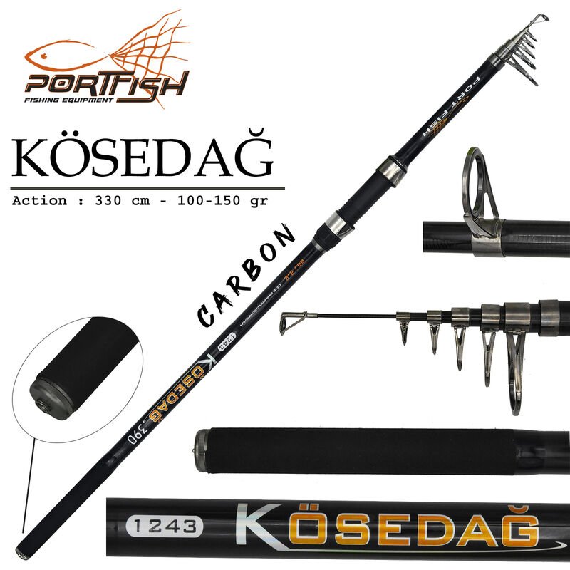 Portfish Kösedağ 300 cm Teleskopik Olta Kamışı 75-150 gr