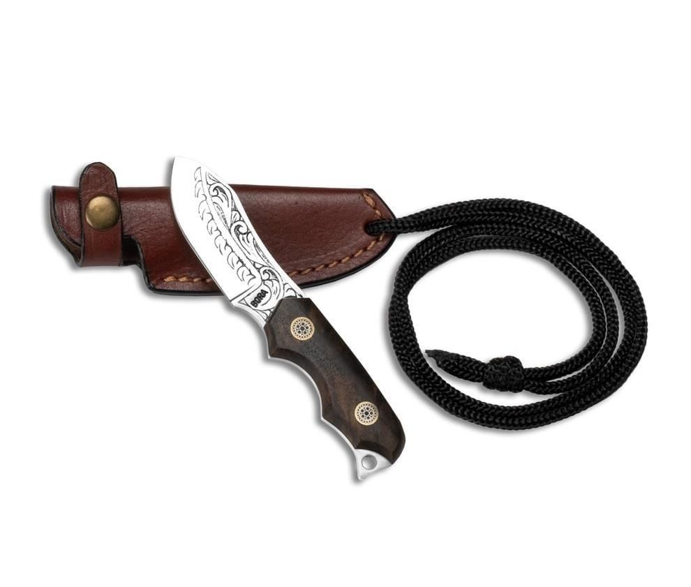 Bora 324 Honey Badger Kök Ceviz Saplı Gravürlü Bıçak