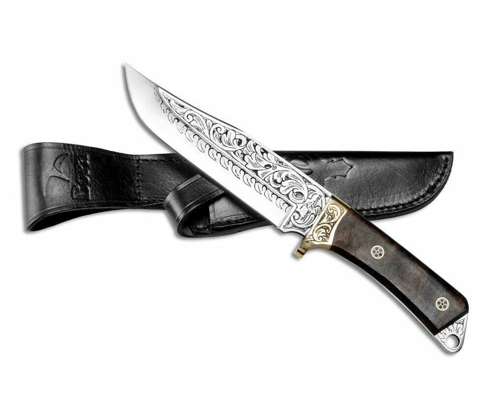 Bora 406 Sultan Kök Ceviz Saplı Gravürlü Bıçak