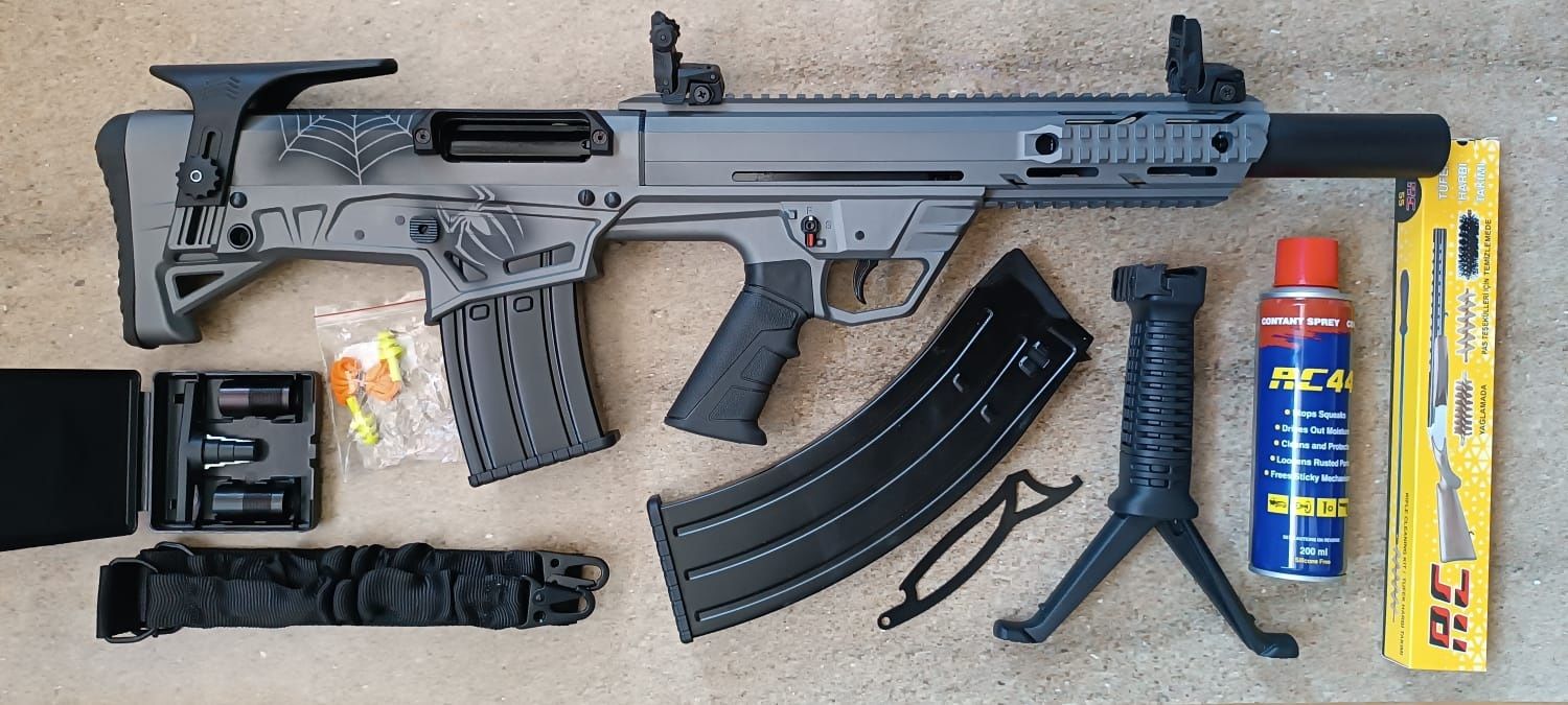 Mozzberk Şarjörlü Bullpup Gri Otomatik Av Tüfeği