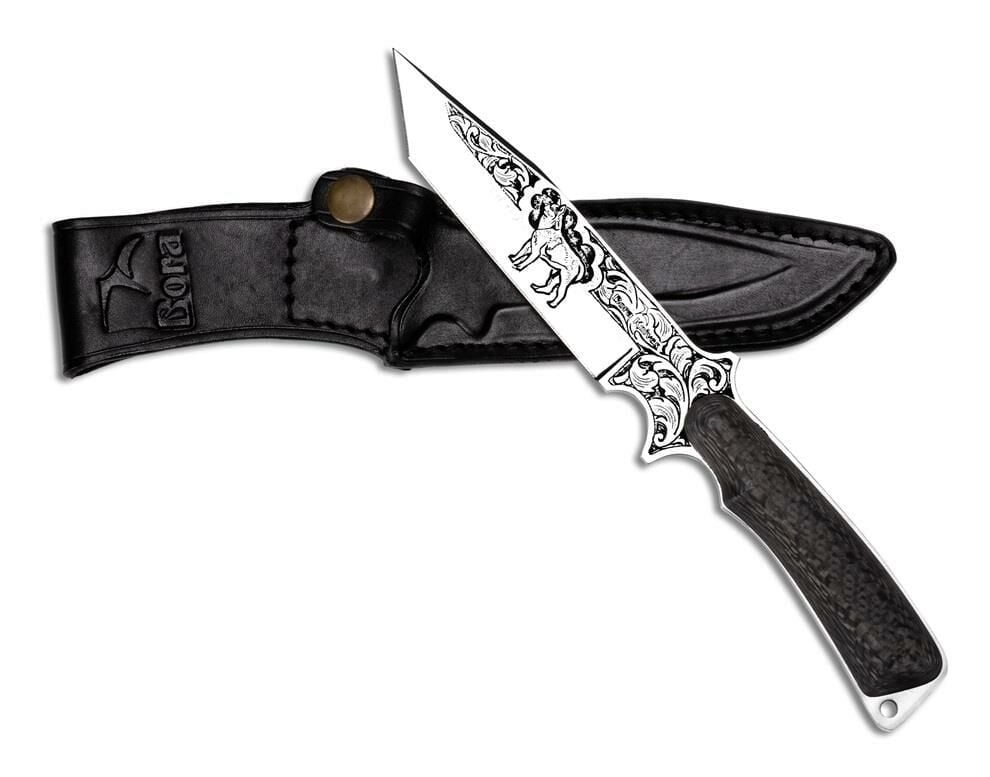 Bora 410 Shogun Karbon Fiber Sap Gravürlü Bıçak