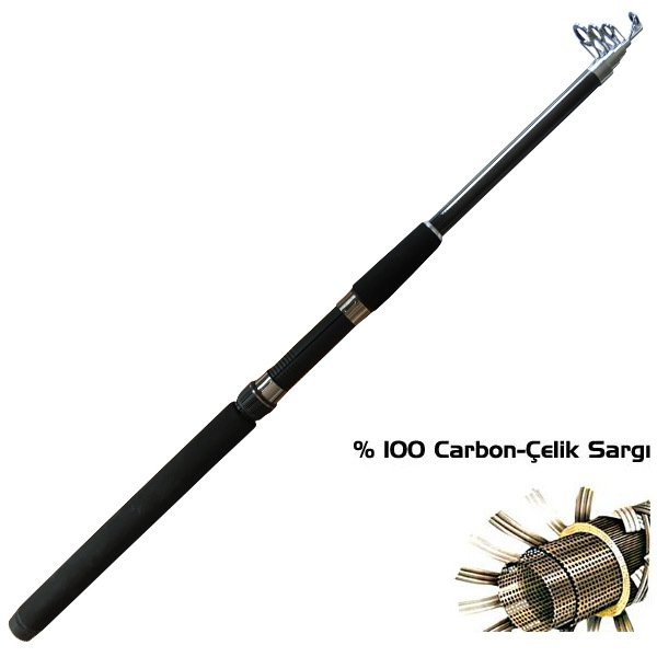 Zeus Teleskopik Carbon Kamış 2.10 mt (5-25 Atar)