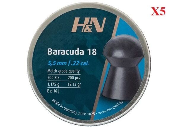 HN Baracuda 18.13 Grain 5.52 mm Havalı Saçma (5 Adet)