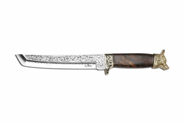 Bora 501 C Tanto Ceviz Saplı Gravürlü Bıçak