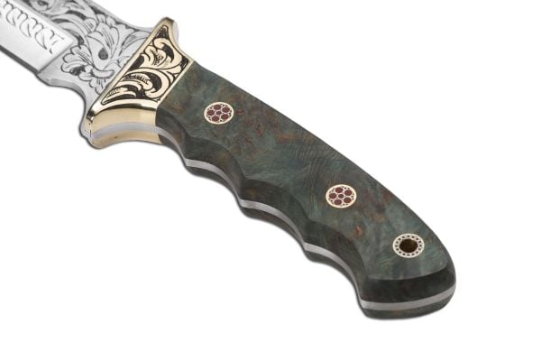 Bora 301 Tiger Stabilize Saplı Gravürlü Bıçak