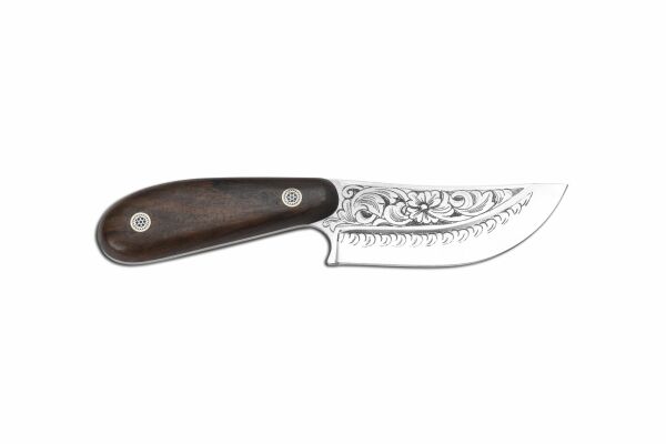 Bora 303 C Mini Yüzme Ceviz Saplı Gravürlü Bıçak