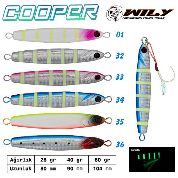 Wily Cooper Jig 60 gr 104 mm 32