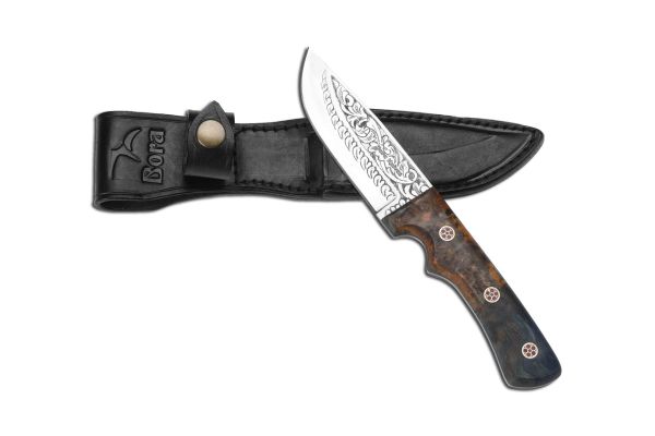 Bora 304 Marten Stabilize Saplı Gravürlü Bıçak