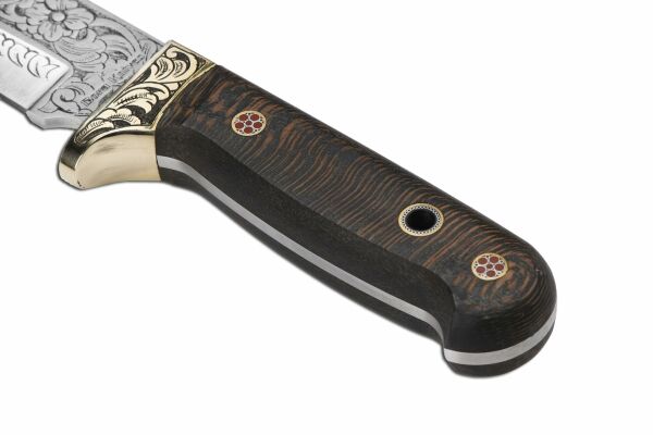 Bora 401 Küçük Bowie Stabilize Saplı Gravürlü Bıçak