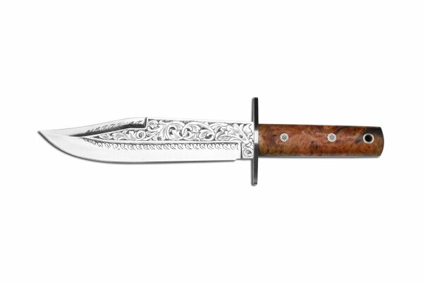 Bora 502 Paladin Weru Ağacı Saplı Gravürlü Bıçak