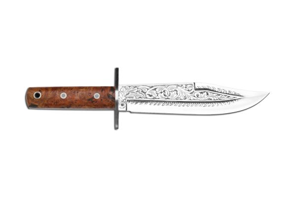 Bora 502 Paladin Weru Ağacı Saplı Gravürlü Bıçak