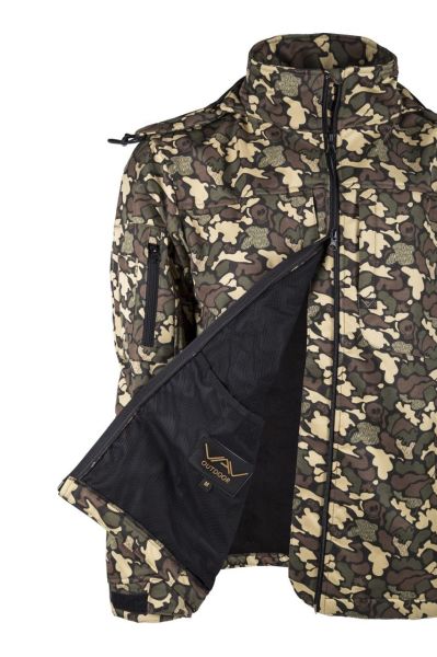 VAV Shell HT-01 Softshell Mont Kurukafa Bej - L