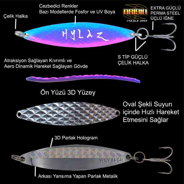 Wily Hylaz Kaşık  16 gr  70 mm - Hologramlı 08