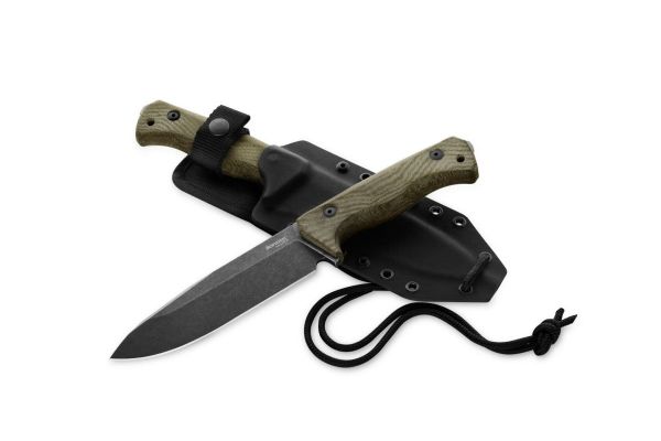 Lionsteel T6 CPM 3V Old Black Blade Green Canvas Bıçak