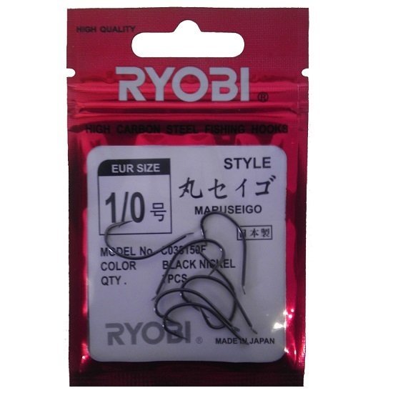 RYOBI JAPAN MARUSEIGO BLACK NIKEL ÇAPRAZ İĞNE 2/0 - 7 li paketlerde