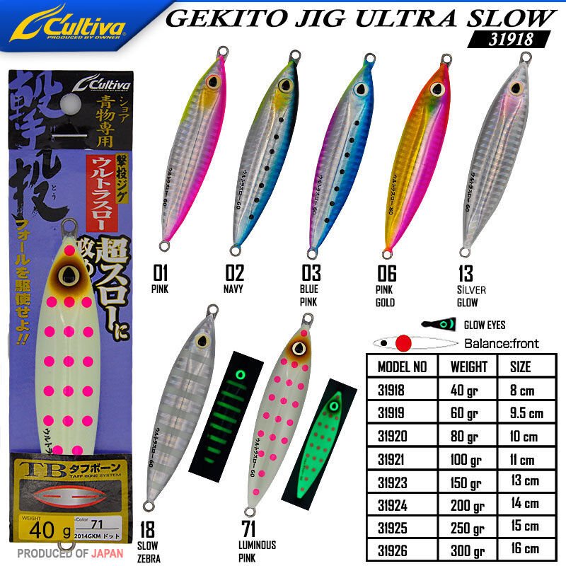Cultiva 31918 Gekito Jig Ultra Slow 40g 8.0cm 01