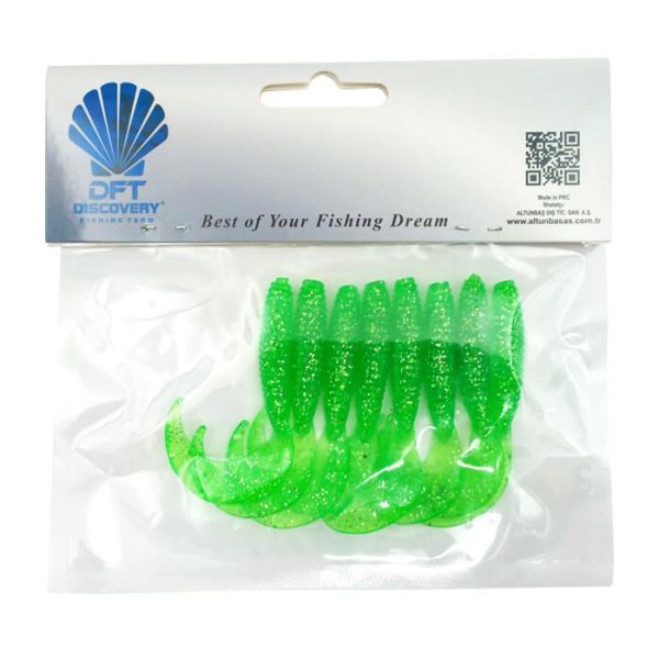 DFT Yumuşak Yem 7,5 cm 2,6 g Renk:Yeşil Simli 1/8