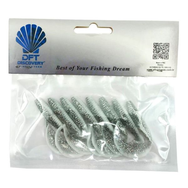 DFT Yumuşak Yem 7,5 cm 2,6 g Renk:Beyaz Simli 1/8