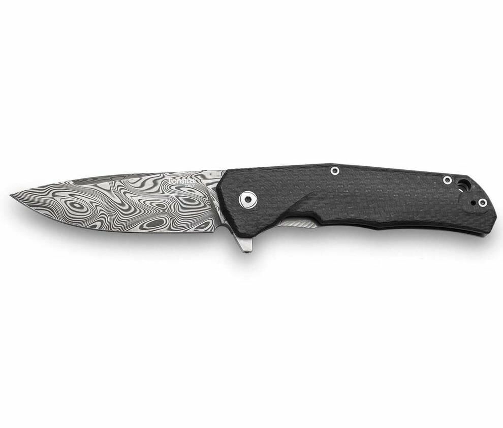 Lionsteel T.R.E. Damascus - THOR Karbon Fiber Çakı