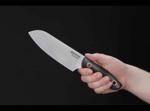 Böker Manufaktur Saga Santoku Grenadill Bıçak